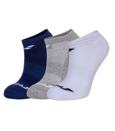 CALCETINES INVISIBLE BABOLAT 3 PAIRS PACK WHITE/ESTATE BLUE/GREY